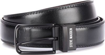 

Steve Madden Men Casual Black, Brown Genuine Leather Reversible Belt, Colr code c