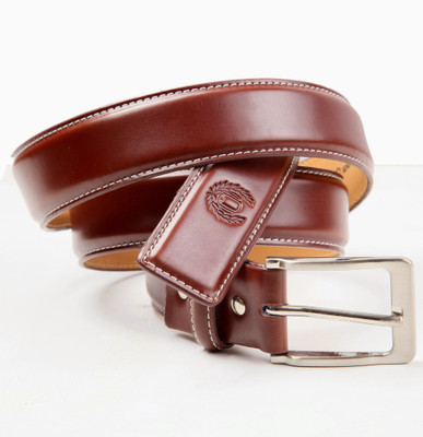 

99Cells Men Semi-formal Tan Genuine Leather Belt