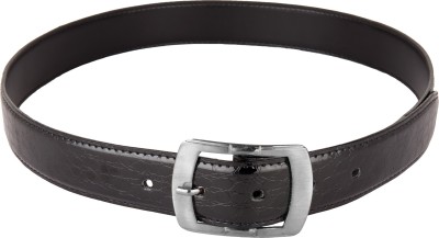 

Viva Men Casual, Formal Black Artificial Leather Belt, Silver