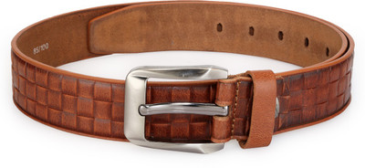 

Teakwood Men Beige Genuine Leather Belt