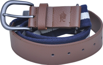 

French Connection Men Casual Blue Artificial Leather Belt, Blueprint