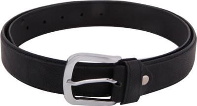 

Skyways Men Casual Black Artificial Leather Belt, Black-01