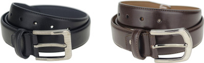 

Zeva Men Formal, Casual Brown, Black Genuine Leather Belt, Brown-73