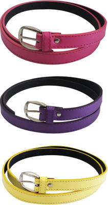 

Verceys Girls Casual Pink, Purple, Yellow Artificial Leather Belt