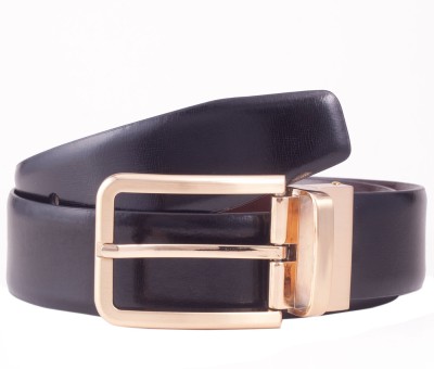 

Ekvi Men Formal Black Genuine Leather Reversible Belt