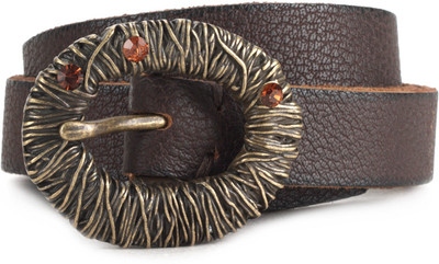 

Fastrack Women Brown Metal, Genuine Leather Belt