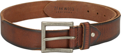

Teakwood Men Casual Brown Genuine Leather Reversible Belt