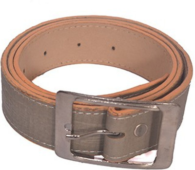 

Aam Shopping Men Brown Artificial Leather Belt, Gray