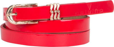 

Calvino Women Casual, Formal Red Artificial Leather Belt