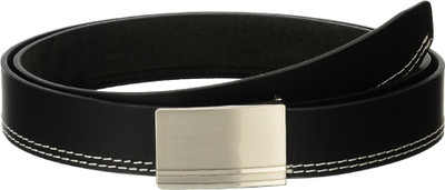 

Osaiz Men Formal Black Genuine Leather, Metal Belt, Black-16