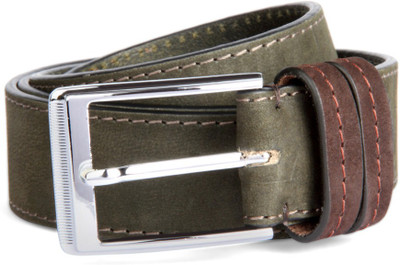 

Louis Philippe Men Green Genuine Leather Belt, Olive
