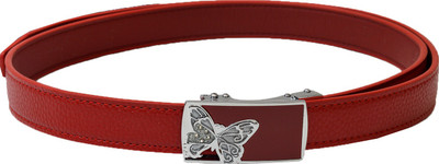 

Vinenzia Women Casual Red Genuine Leather Belt