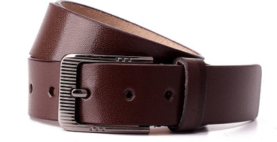 Junckers Men Formal, Party, Evening Brown Genuine Leather Belt, Dark brown