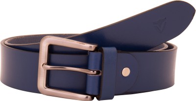 

Valbone Men Casual Blue Genuine Leather Belt, Navy blue