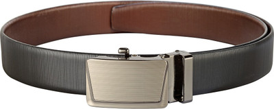 

Teakwood Men Casual Black Genuine Leather Reversible Belt
