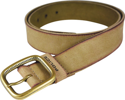 

Police Men Brown Genuine Leather Belt, Sandy brown