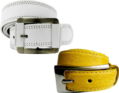 

Wholesome Deal Women Casual Multicolor Synthetic Belt, Yellow and white