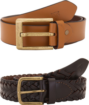 

Valbone Men Formal Black Genuine Leather Belt, Black;brown