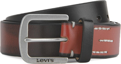 

Levi's Men Black, Maroon Genuine Leather Belt, Cheery