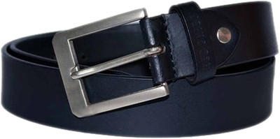 

Readybee Men Black Genuine Leather Belt, Black-200