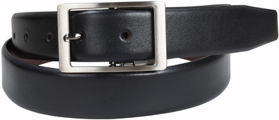 Clubb Men Black Genuine Leather Belt