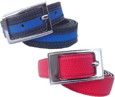 

Wholesome Deal Women Casual Multicolor Synthetic Belt, Pink and blue