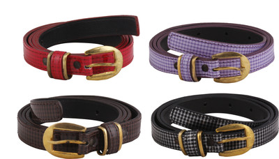 

SRS Women Casual Black, Brown, Purple, Red Artificial Leather Belt, Black-brown-purple-red-140
