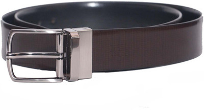 

PRUG Men Formal Brown Genuine Leather Reversible Belt