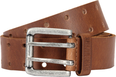 

Flying Machine Men Beige Genuine Leather Belt, Light brown