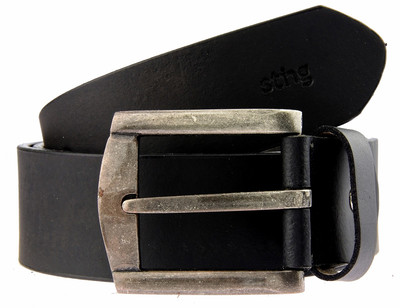 

Sting Men Casual Black Genuine Leather Belt