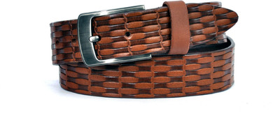 

Pellezzari Men Casual Brown Genuine Leather Belt