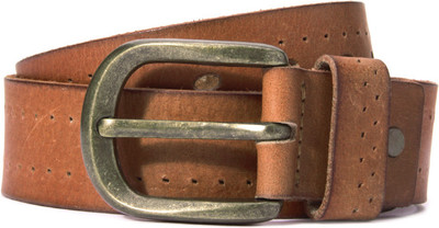 

Louis Philippe Men Tan Metal Belt, Light tan