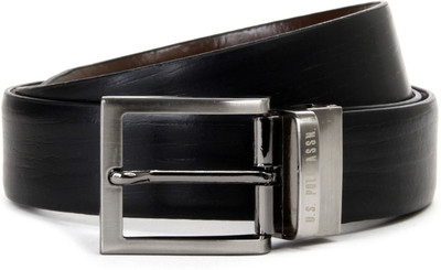 

U.S. Polo Assn Men Black, Brown Reversible Belt, Black and tan