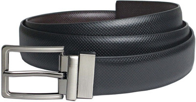

LEE O Men Formal Black, Brown Genuine Leather Reversible Belt