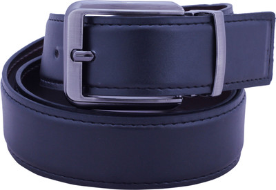 

Osaiz Men Formal, Evening, Party Black Genuine Leather, Metal Belt, Black-05