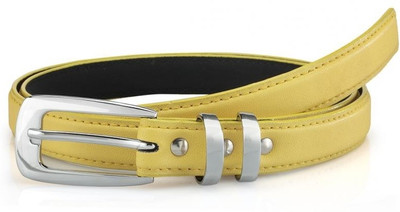 Oleva Women Casual, Formal Yellow Genuine Leather Belt available at flipkart for Rs.125