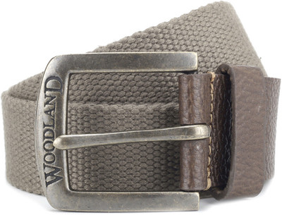 

Woodland Men Brown, Beige Metal Belt, Khaki