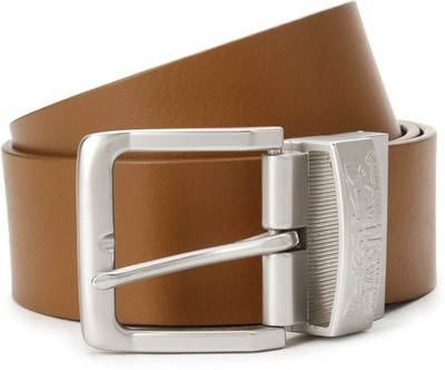 

Levi's Men Black, Tan Genuine Leather Reversible Belt, Tan/black