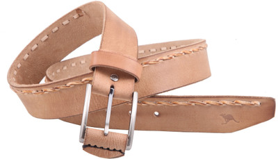 

Kangoo Men Casual Beige Genuine Leather Belt