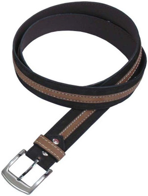 

Walletsnbags Men Evening/Party Black, Beige Genuine Leather Belt, B31-blk-cl
