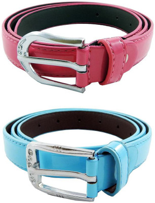 

Els Women Formal, Casual Pink, Blue Synthetic Belt, Light blue;pink