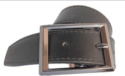 

P&E Men Formal Black Artificial Leather Belt