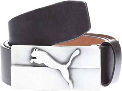 

Puma Men & Women Black Genuine Leather Belt