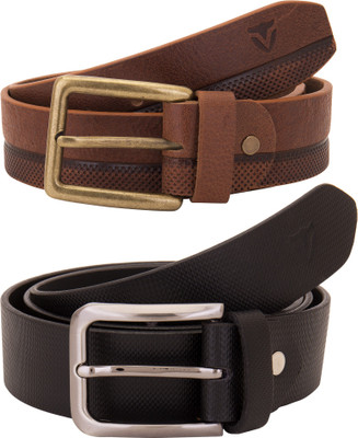 

Valbone Men Formal Black Genuine Leather Belt