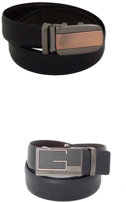 

SFA Men Formal Black Artificial Leather Reversible Belt, Blackbrown362612