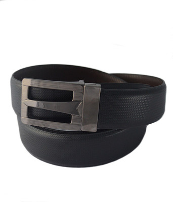 

LEE O Men Black Genuine Leather Reversible Belt