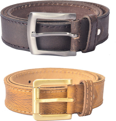 

Hidelink Men Formal Brown Genuine Leather Belt