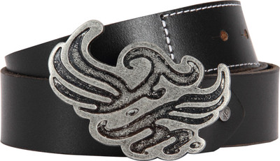 

Flying Machine Men Black Genuine Leather Belt