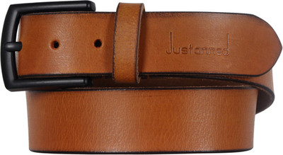 

Justanned Men Casual Tan Genuine Leather Belt
