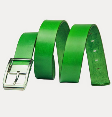 

99Cells Men Casual Green Genuine Leather Belt